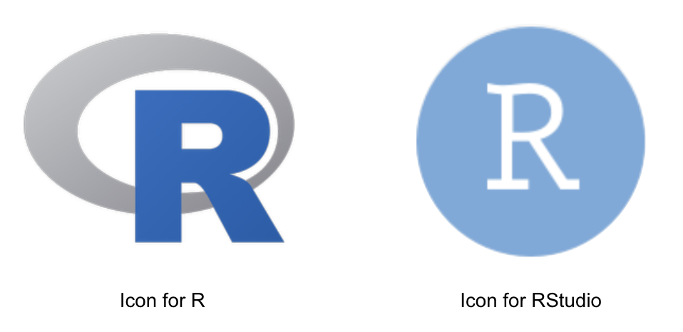 R Icon and RStudio Icon